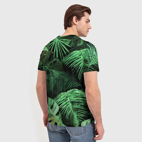 Мужская футболка Цветы Тропические / 3D-принт – фото 4