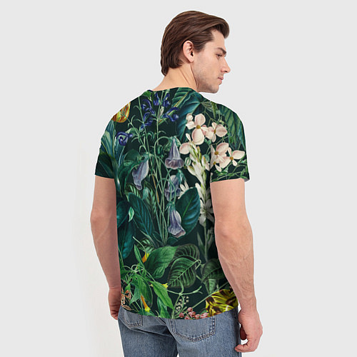 Мужская футболка Цветы Темный Сад / 3D-принт – фото 4