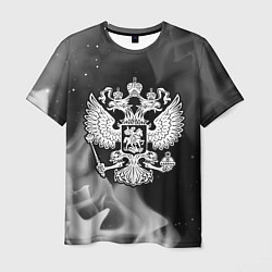Мужская футболка RUSSIA - ГЕРБ - Огонь