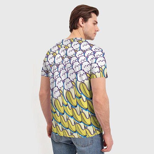 Мужская футболка Котики и бананы Паттерн Лето / 3D-принт – фото 4
