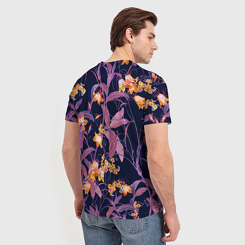 Мужская футболка Цветы Колокольчики / 3D-принт – фото 4