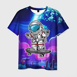 Мужская футболка Космонавт - скейтер