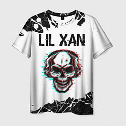 Мужская футболка Lil Xan ЧЕРЕП Краска