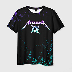 Мужская футболка Metallica металлика neon