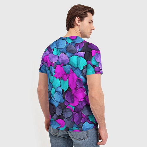 Мужская футболка Магические кристаллы / 3D-принт – фото 4