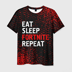 Мужская футболка Eat Sleep Fortnite Repeat Арт