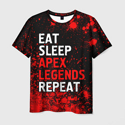 Мужская футболка Eat Sleep Apex Legends Repeat Краска