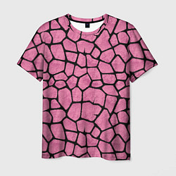 Мужская футболка Шерсть розового жирафа