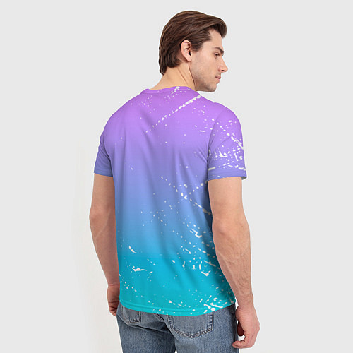 Мужская футболка Monsta x neon / 3D-принт – фото 4