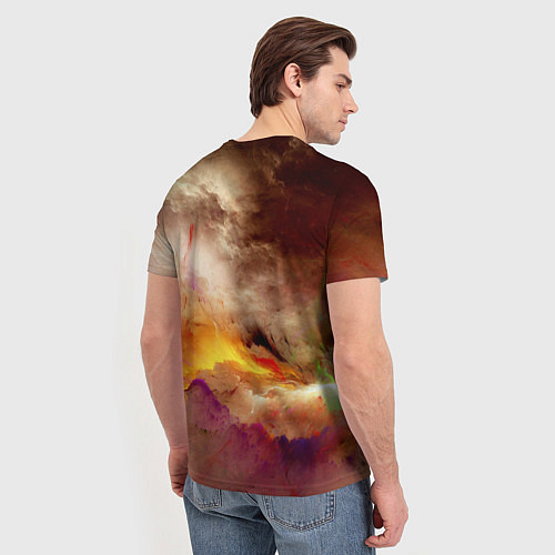 Мужская футболка Красочная пасмурность / 3D-принт – фото 4