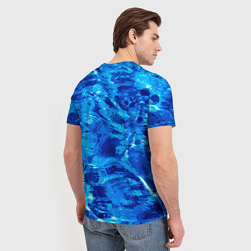Мужская футболка Vanguard abstraction Water / 3D-принт – фото 4