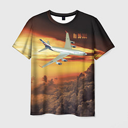 Мужская футболка Гражданский самолет Ил 96-300