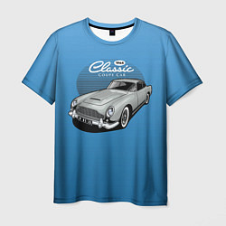 Мужская футболка Blue retro car