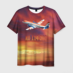 Мужская футболка Пассажирский самолет Ил-114-300