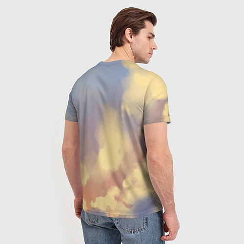 Мужская футболка Лалафанфан с ушками в облачках / 3D-принт – фото 4