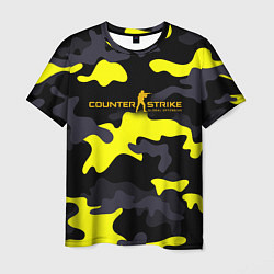 Футболка мужская Counter-Strike Global Offensive Камуфляж Чёрно-Жёл, цвет: 3D-принт