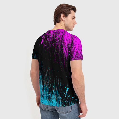 Мужская футболка The prodigy neon / 3D-принт – фото 4