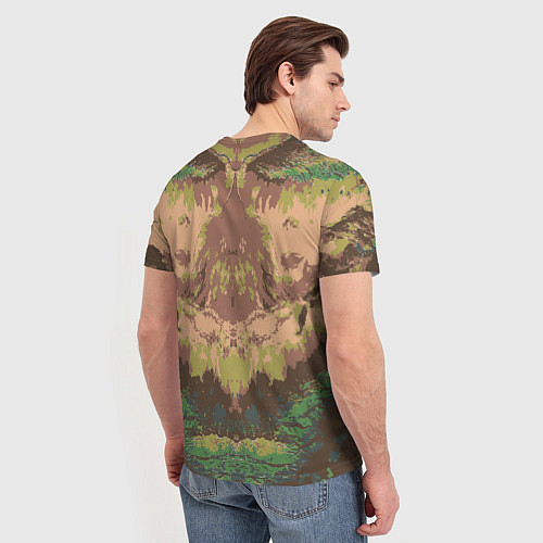 Мужская футболка Цветной,абстрактный, графический рисунок / 3D-принт – фото 4