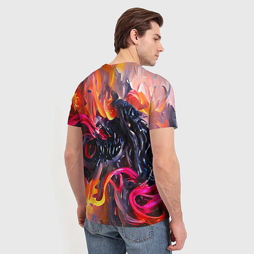Мужская футболка Уроборос в огне / 3D-принт – фото 4