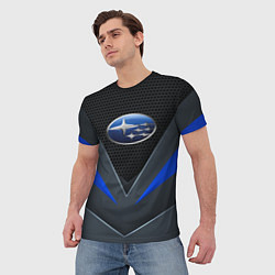 Футболка мужская Спортивная броня Subaru, цвет: 3D-принт — фото 2