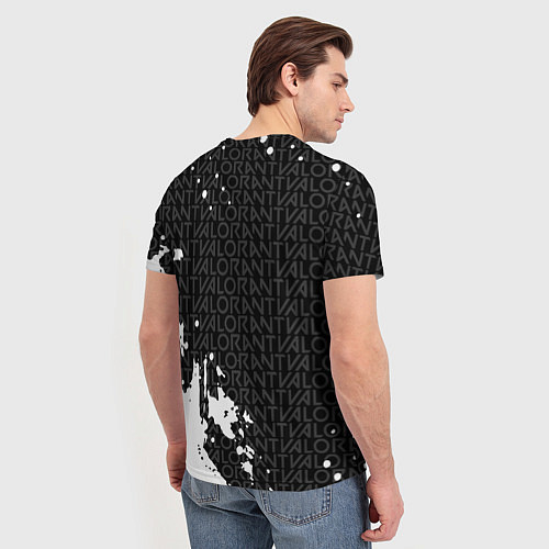 Мужская футболка Valorant - Паттерн надписи / 3D-принт – фото 4