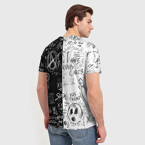 Мужская футболка Миса с яблоком Тетрадь смерти / 3D-принт – фото 4