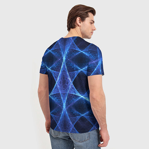 Мужская футболка Объёмный геометрический паттерн Volumetric geometr / 3D-принт – фото 4