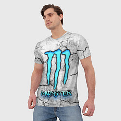 Футболка мужская MONSTER WHITE БЕЛЫЙ МОНСТР, цвет: 3D-принт — фото 2
