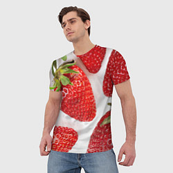 Футболка мужская Strawberries, цвет: 3D-принт — фото 2