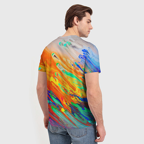Мужская футболка Буйство красок Лето Riot of colors Summer / 3D-принт – фото 4