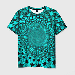 Мужская футболка NEON FRACTAL PATTERN