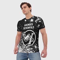 Футболка мужская Avenged Sevenfold КОТ Краска, цвет: 3D-принт — фото 2