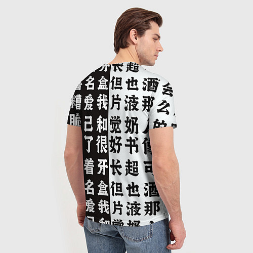 Мужская футболка Японские иероглифы Япония Tokyo / 3D-принт – фото 4