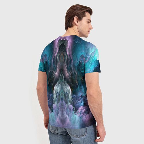 Мужская футболка Облака неонового цвета Neon colored clouds / 3D-принт – фото 4