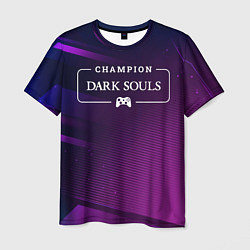 Мужская футболка Dark Souls Gaming Champion: рамка с лого и джойсти