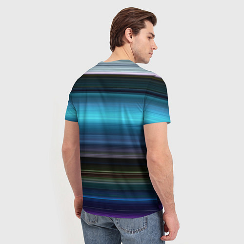 Мужская футболка Неоновые линии neon lines / 3D-принт – фото 4