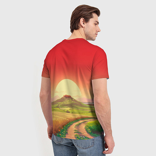 Мужская футболка Дорога к солнцу / 3D-принт – фото 4