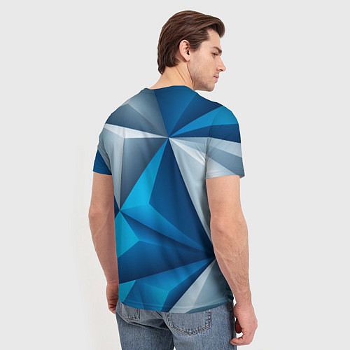 Мужская футболка Авангардная пирамидальная композиция / 3D-принт – фото 4