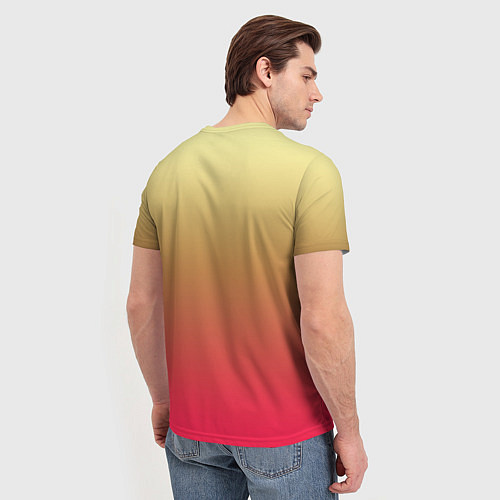 Мужская футболка Красно-желтый градиент / 3D-принт – фото 4