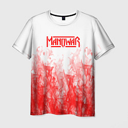 Мужская футболка Manowar пламя