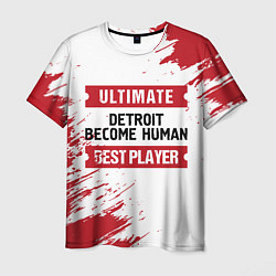 Мужская футболка Detroit Become Human: красные таблички Best Player