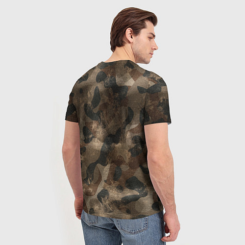 Мужская футболка Камуфляж с потёртостями - Буря в пустыне / 3D-принт – фото 4