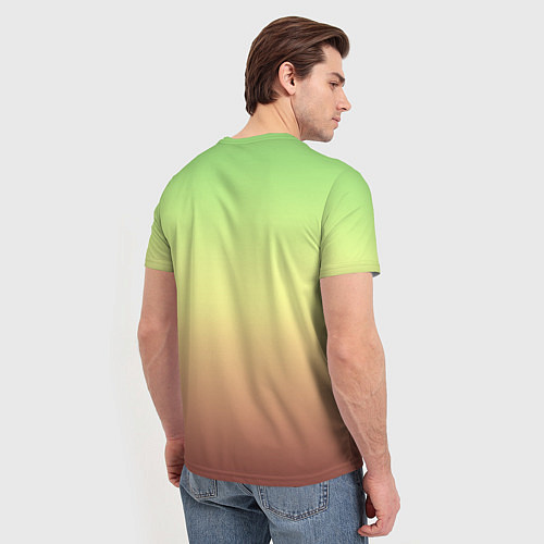Мужская футболка Градиент Фисташки Gradient / 3D-принт – фото 4