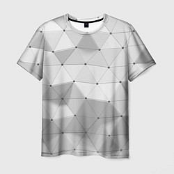 Мужская футболка Полигональный объёмный паттерн