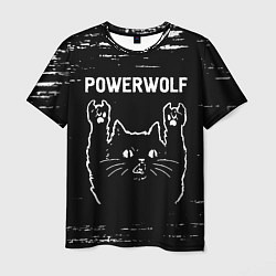Мужская футболка Группа Powerwolf и Рок Кот