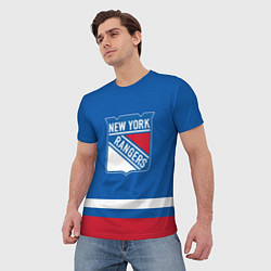 Футболка мужская New York Rangers Панарин, цвет: 3D-принт — фото 2