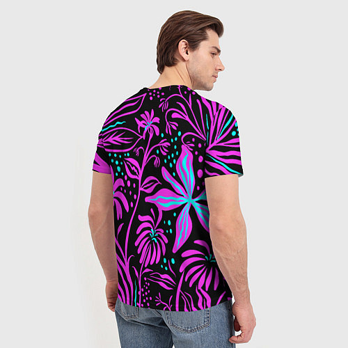 Мужская футболка Цветочная композиция Fashion trend / 3D-принт – фото 4