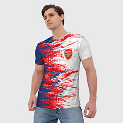 Футболка мужская Arsenal fc арсенал фк texture, цвет: 3D-принт — фото 2