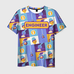 Мужская футболка Инженер паттерн