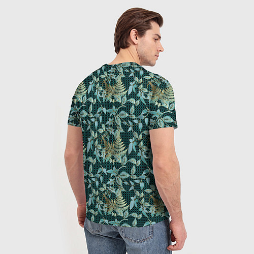 Мужская футболка Листья в 3D абстракция / 3D-принт – фото 4